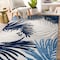 World Rug Gallery Amalfi Contemporary Tropical Floral Indoor/Outdoor Area Rug 5' x 7' Navy 8013NAVY5X7 - alternate 1